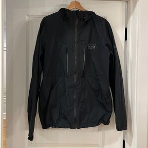 Black Men’s Mountain Hardware rain jacket